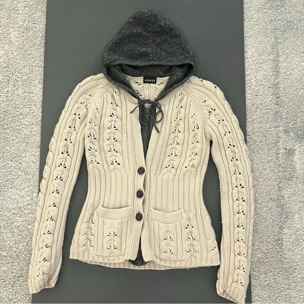 Moncler Webber+Ahaus 2012 Sport Collection Cashmere and wool hooded Cardigan, XS - Picture 9 of 16